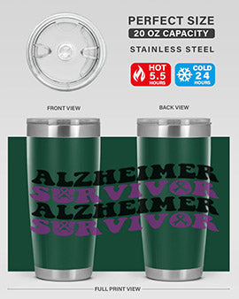 alzheimer survivor 9#- alzheimers- Tumbler