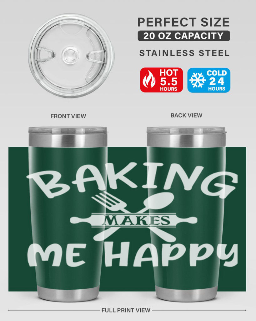 baking makes me happy 54#- kitchen- Tumbler