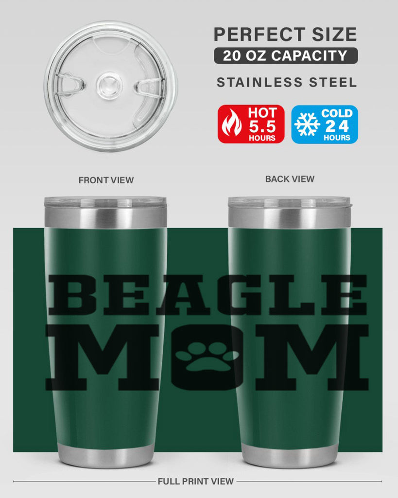 beagle mom 215#- mom- Tumbler