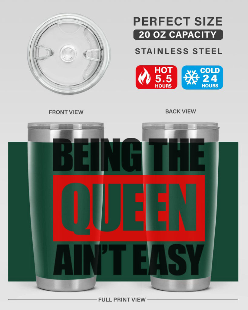 being the queen aint easy 255#- black words phrases- Cotton Tank