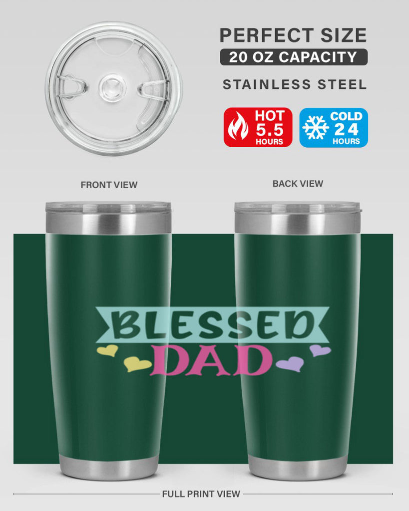 blessed dad 37#- dad- Tumbler