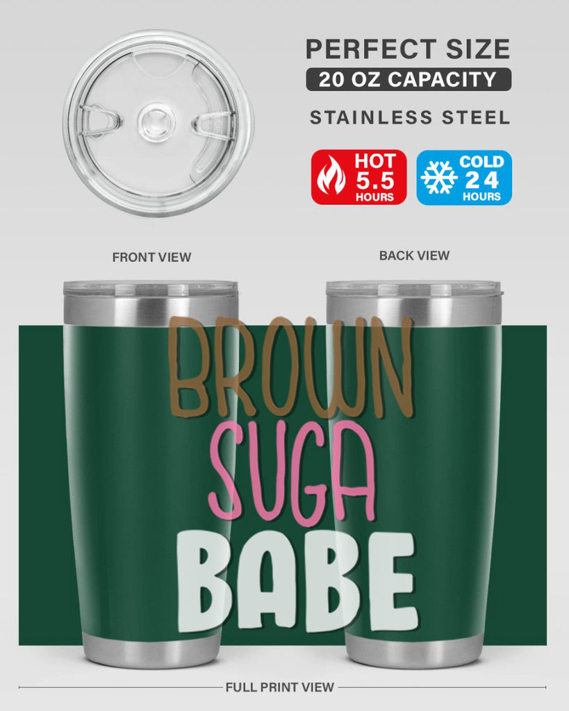brown suga babe 190#- black words phrases- Cotton Tank