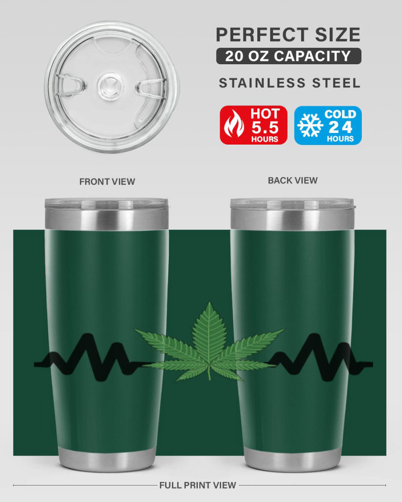 cannabis heartbeat 46#- marijuana- Tumbler