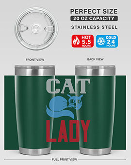 cat lady Style 31#- cat- Tumbler