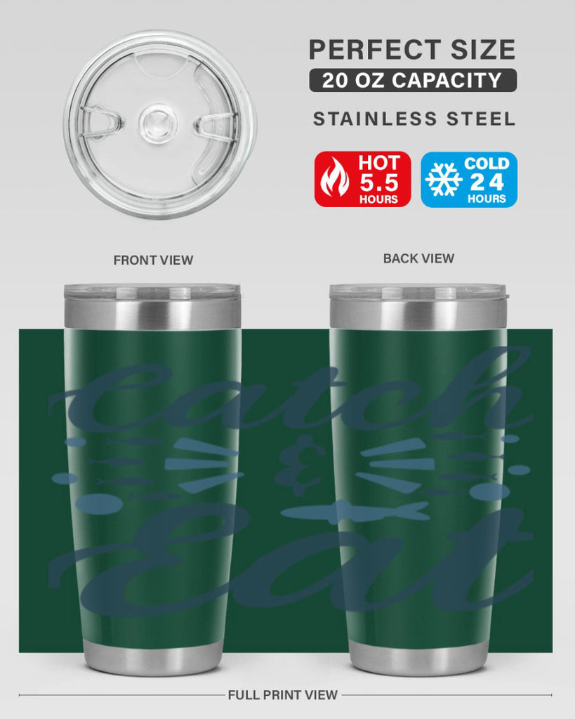 catch eat 173#- fishing- Tumbler