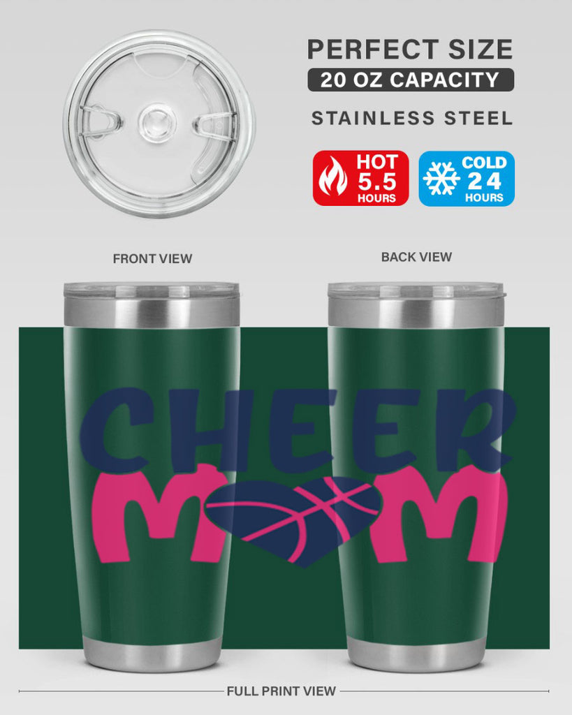 cheer mom 1746#- cheer- Tumbler