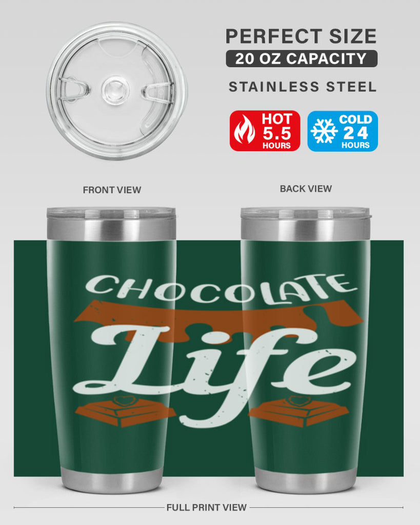 chocolate life 45#- chocolate- Tumbler