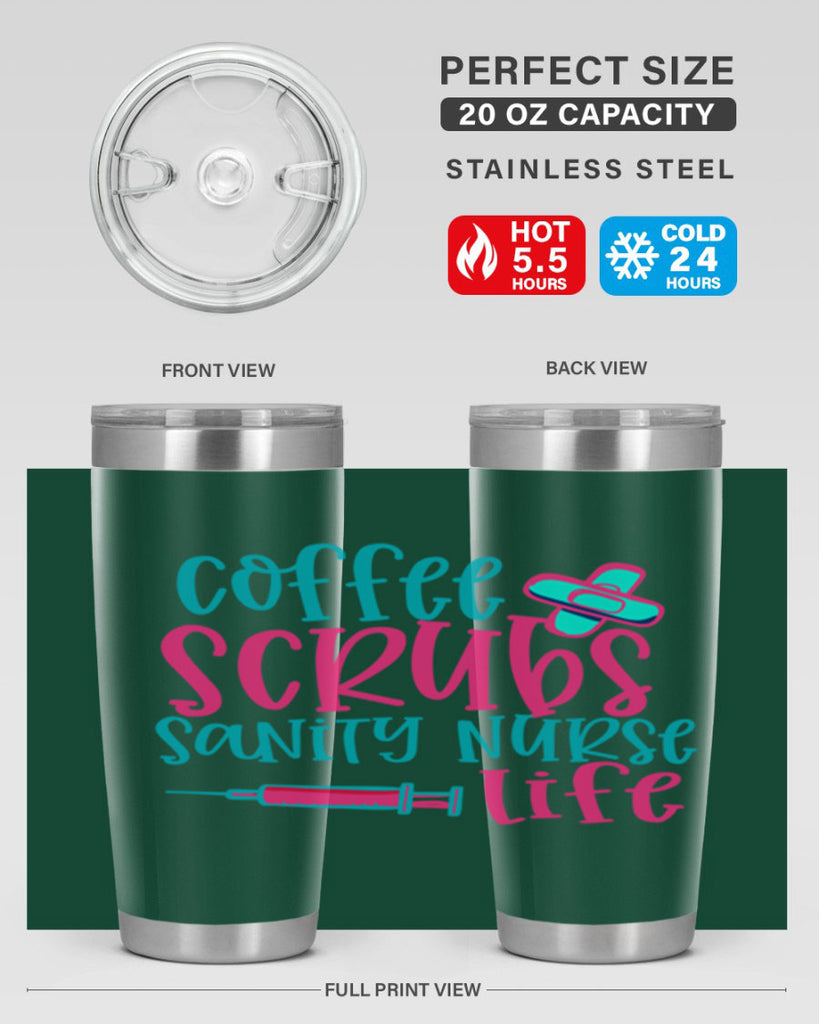 coffee scrubs sanity nurse life Style Style 207#- nurse- tumbler