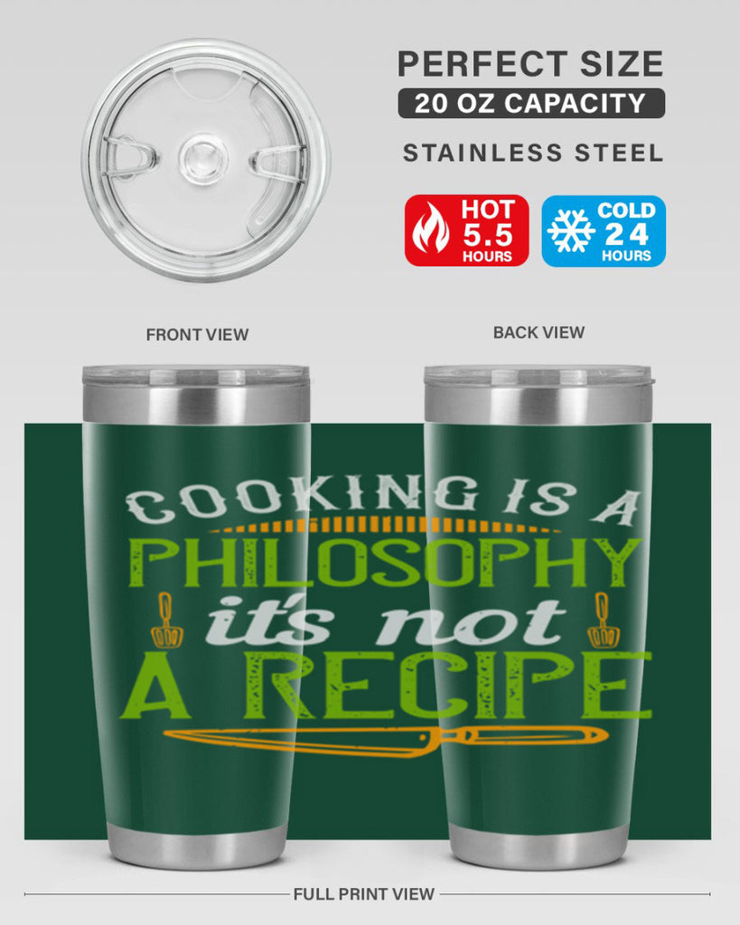 cooking is a philosophyits not a recipe 48#- cooking- Tumbler