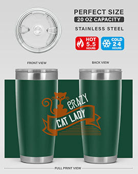 crazy cat lady Style 43#- cat- Tumbler