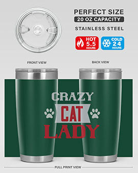 crazy cat lady Style 44#- cat- Tumbler