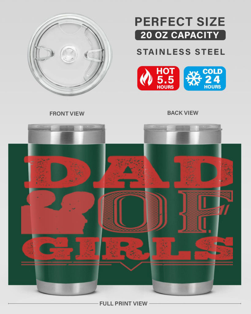 dad of girls 269#- fathers day- Tumbler
