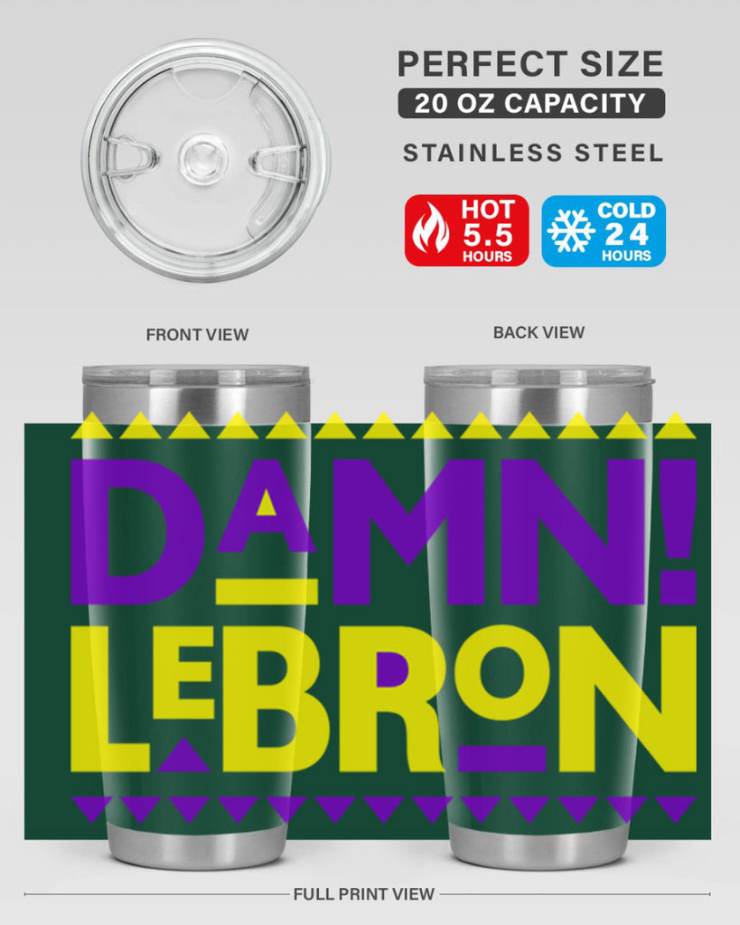 damn lebron 177#- black words phrases- Cotton Tank