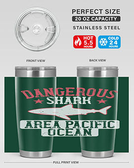 dangerous shark area pacific ocean Style 92#- shark  fish- Tumbler