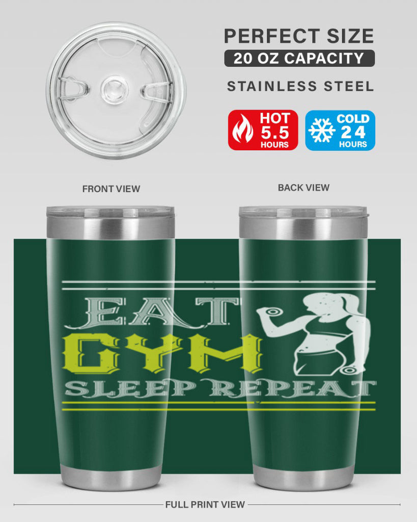 eat gym sleep repeat 69#- gym- Tumbler