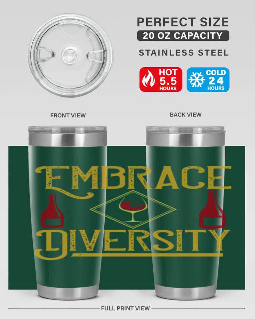 embrace diversity 218#- wine- Tumbler