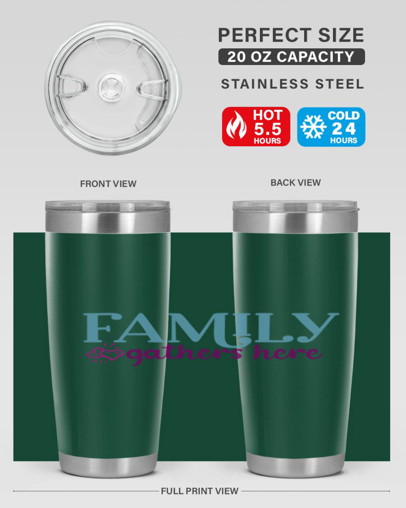 family gathers here 40#- family- Tumbler