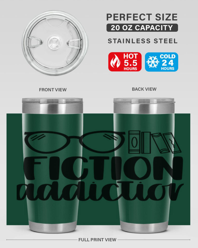 fiction addiction 40#- reading- Tumbler