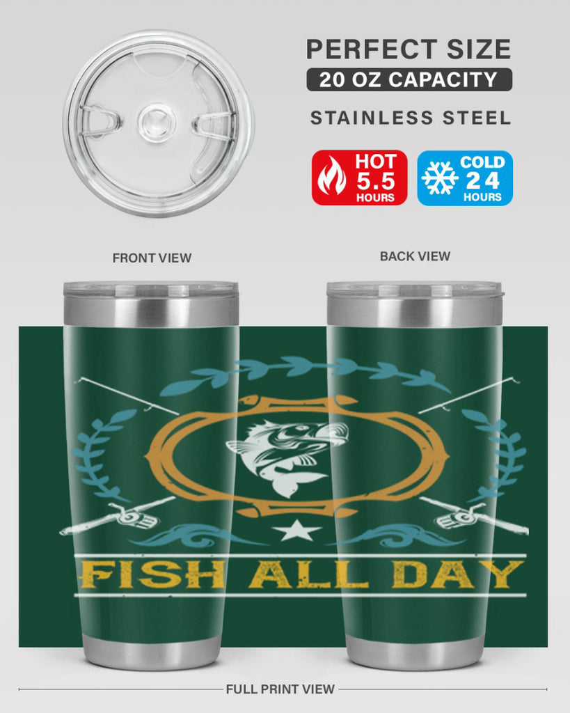 fish all day 187#- fishing- Tumbler