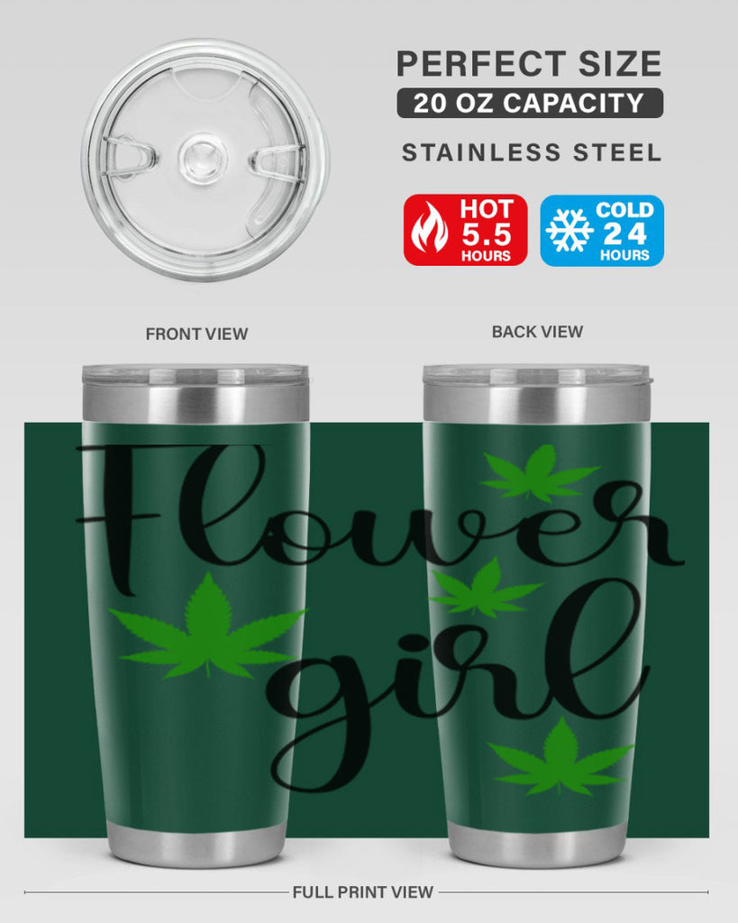 flower girl cannabis 84#- marijuana- Tumbler