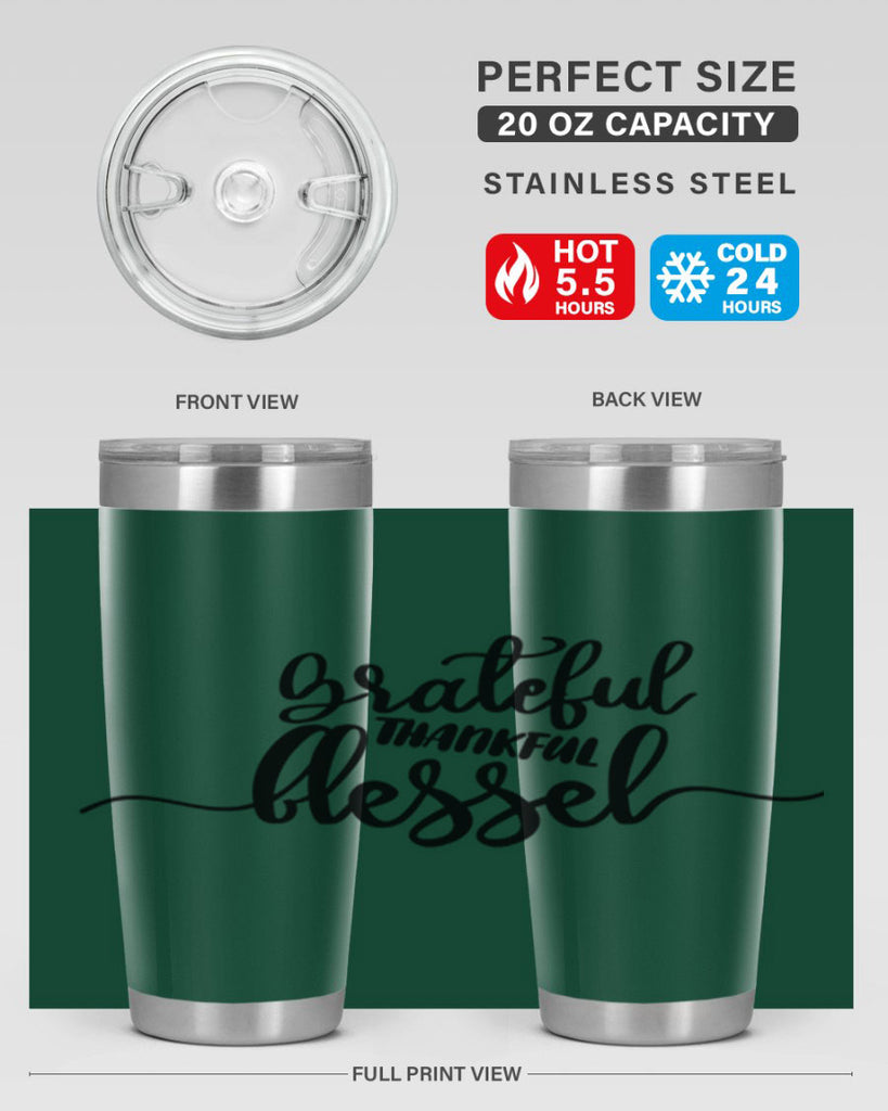 grateful thankful blessed 56#- thanksgiving- Tumbler