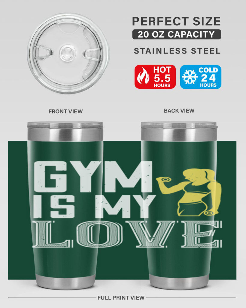 gym is my love 98#- gym- Tumbler
