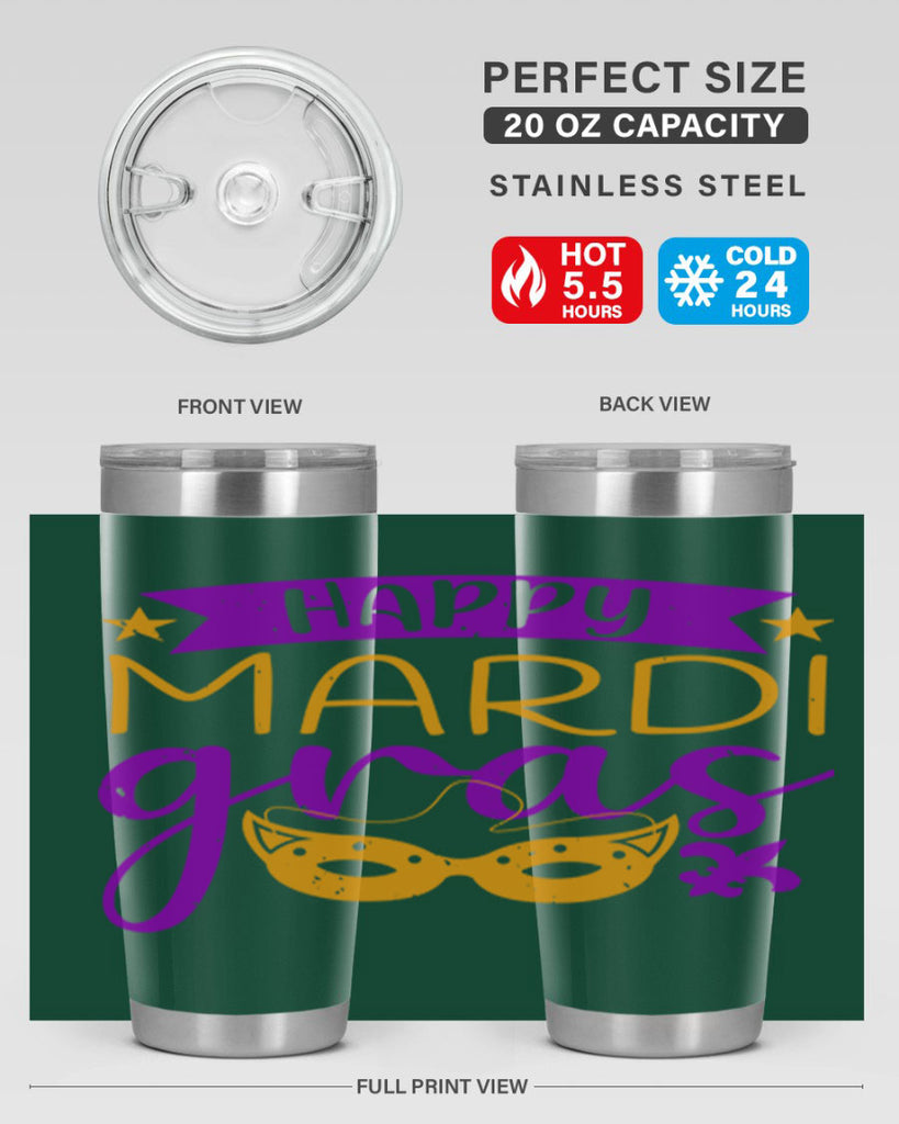 happy mardi gras 70#- mardi gras- Tumbler