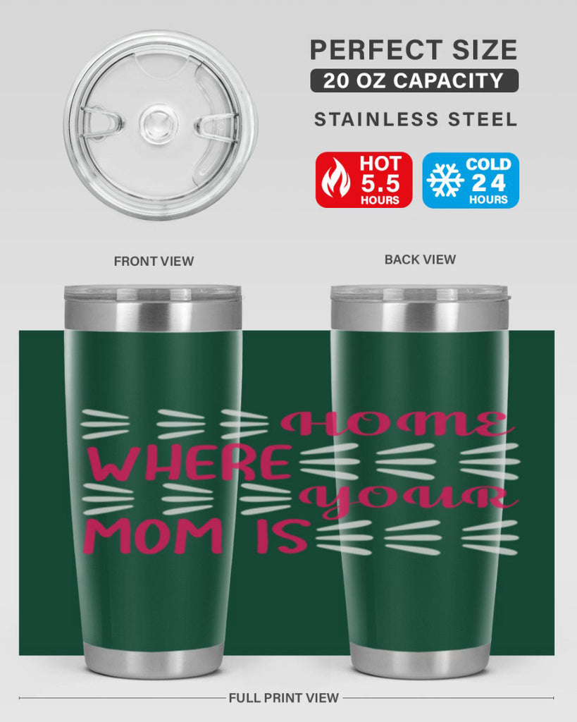 home is where your mom is 167#- mom- Tumbler