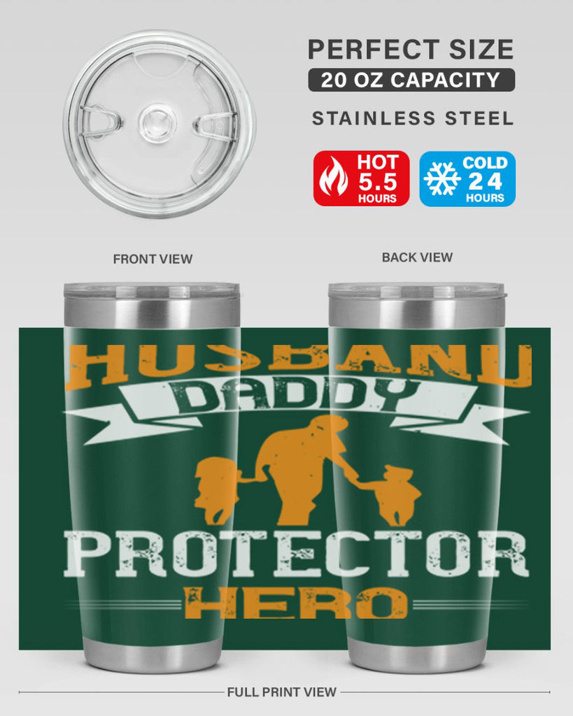 husband daddy protector hero 252#- fathers day- Tumbler