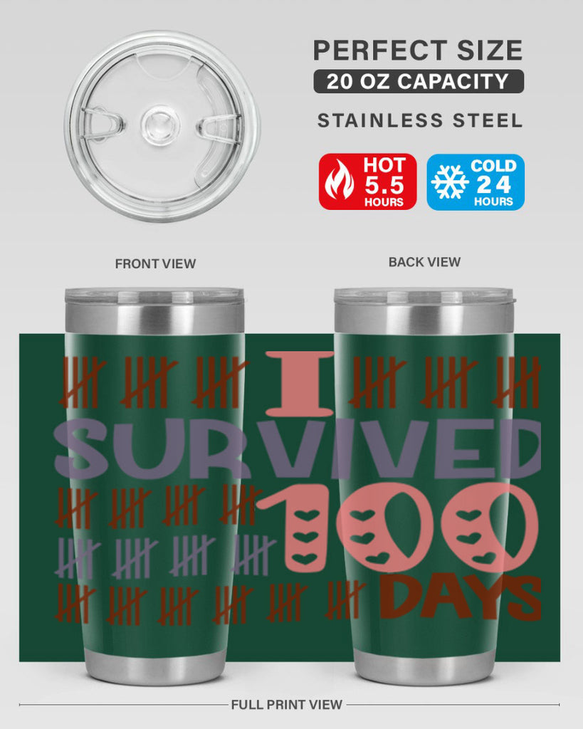 i survived 100 days 13#- 100 days of school- Tumbler