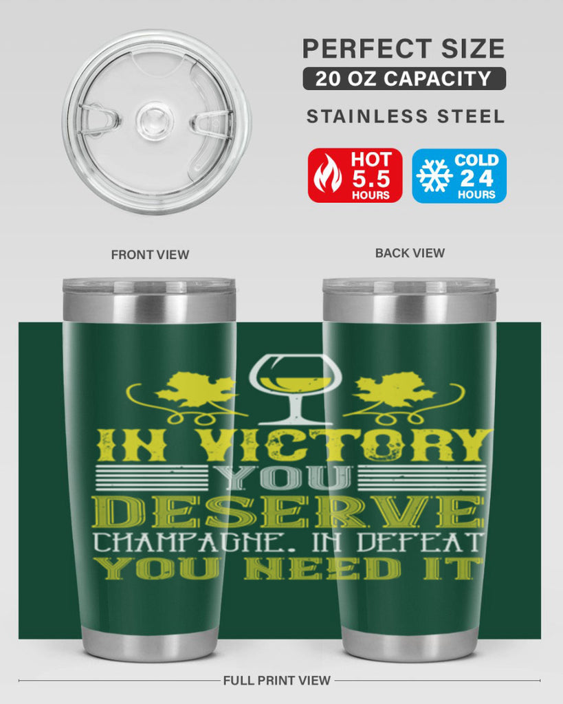 in victory you deserve 75#- wine- Tumbler