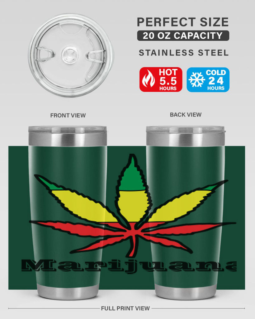 jamican cannabis 164#- marijuana- Tumbler