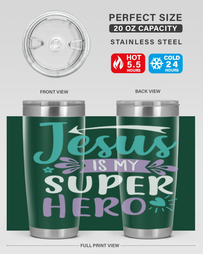 jesus is my superhero 71#- easter- Tumbler