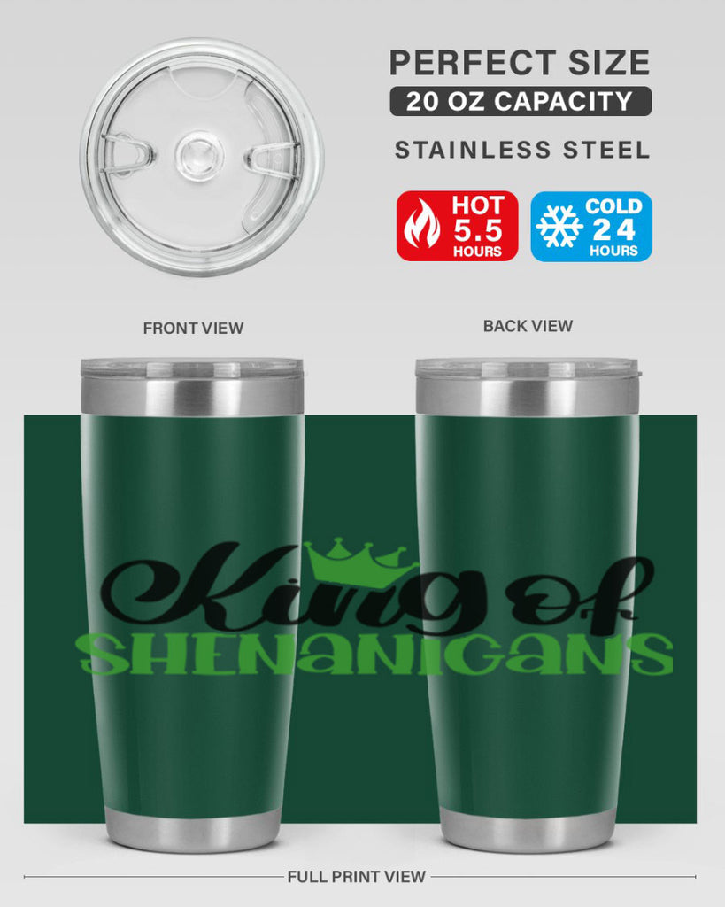 king Of Shenanigans Style 74#- St Patricks Day- Tumbler