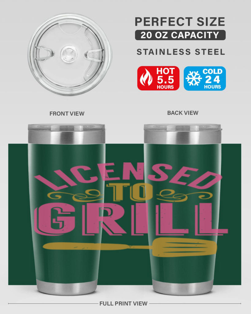 licensed to grill 24#- bbq- Tumbler