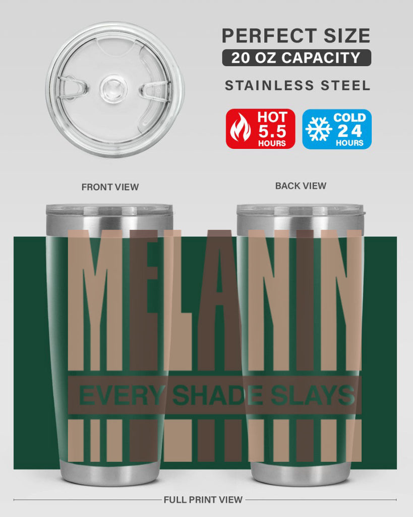 melanin every shade slays 90#- black words phrases- Cotton Tank