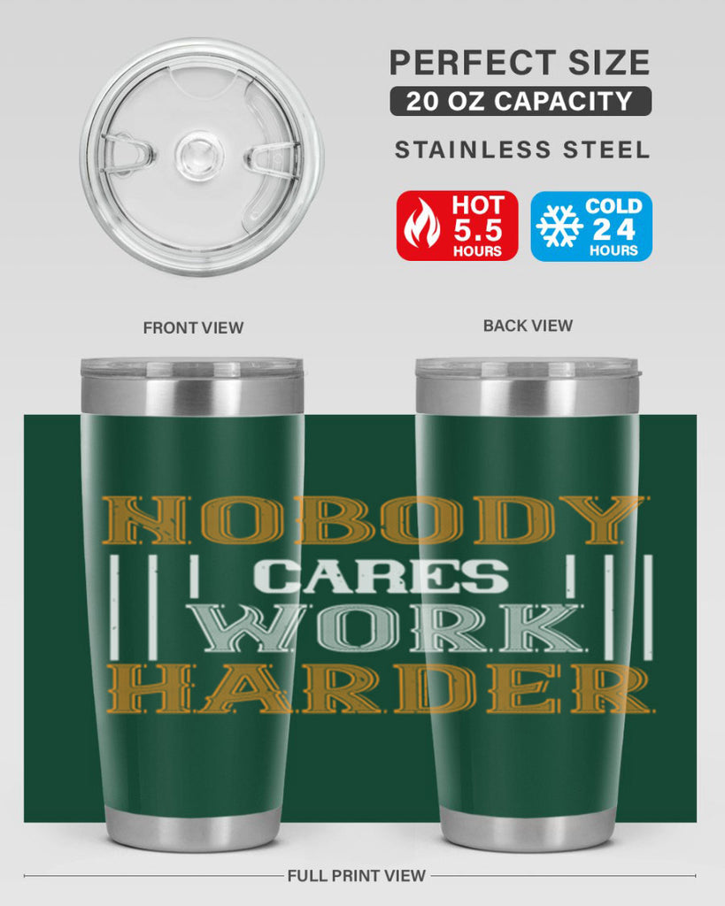 nobody i cares work herder 78#- gym- Tumbler