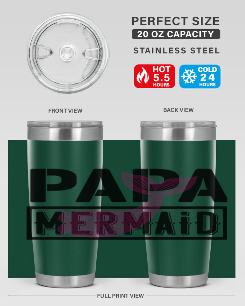 papa mermaid 533#- mermaid- Tumbler