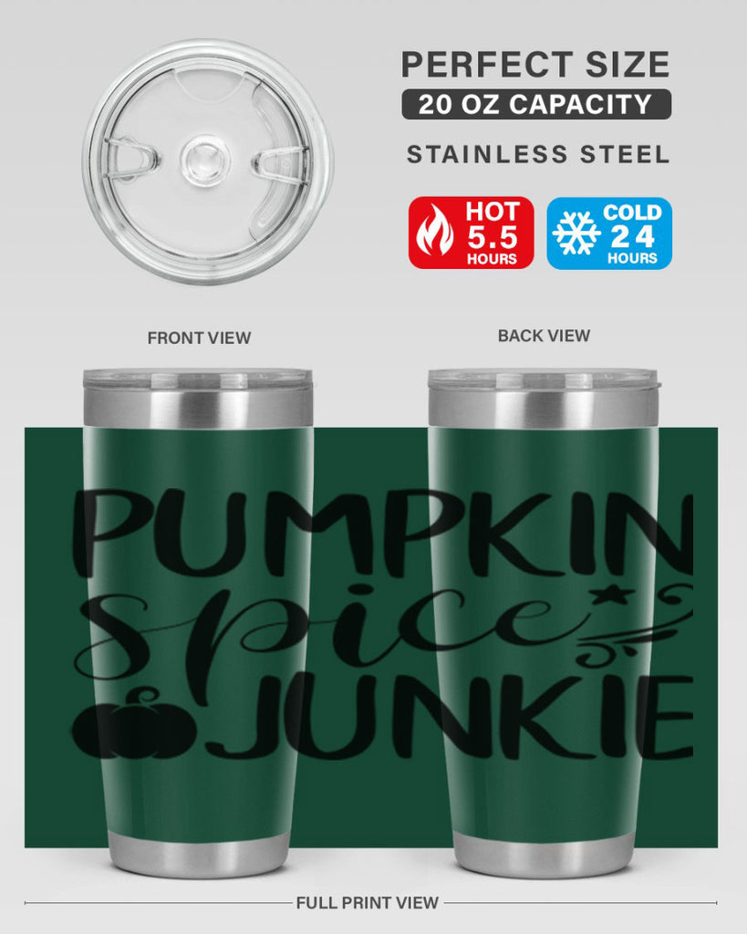 pumpkin spice junkie 548#- fall- Tumbler