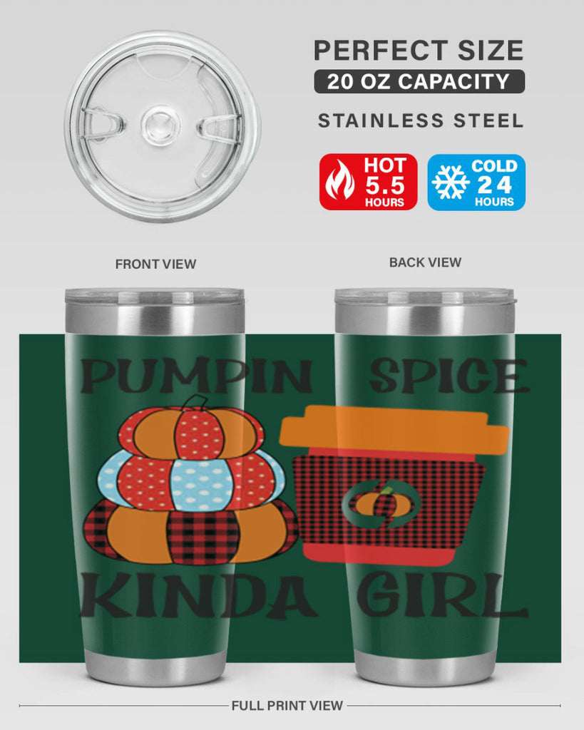 pumpkin spice kinda girl 551#- fall- Tumbler