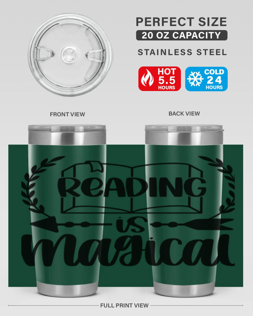 reading is magical 30#- reading- Tumbler