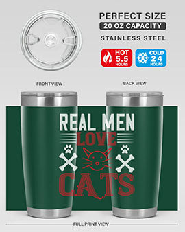 real man love cats Style 113#- cat- Tumbler