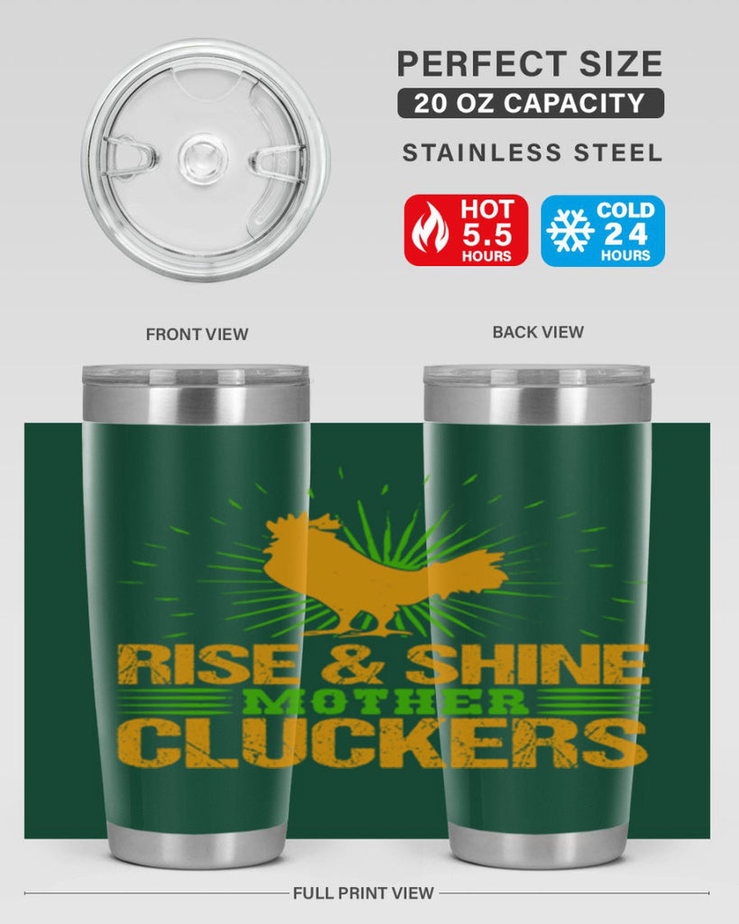 rise and shine mother cluckers 38#- farming and gardening- Tumbler