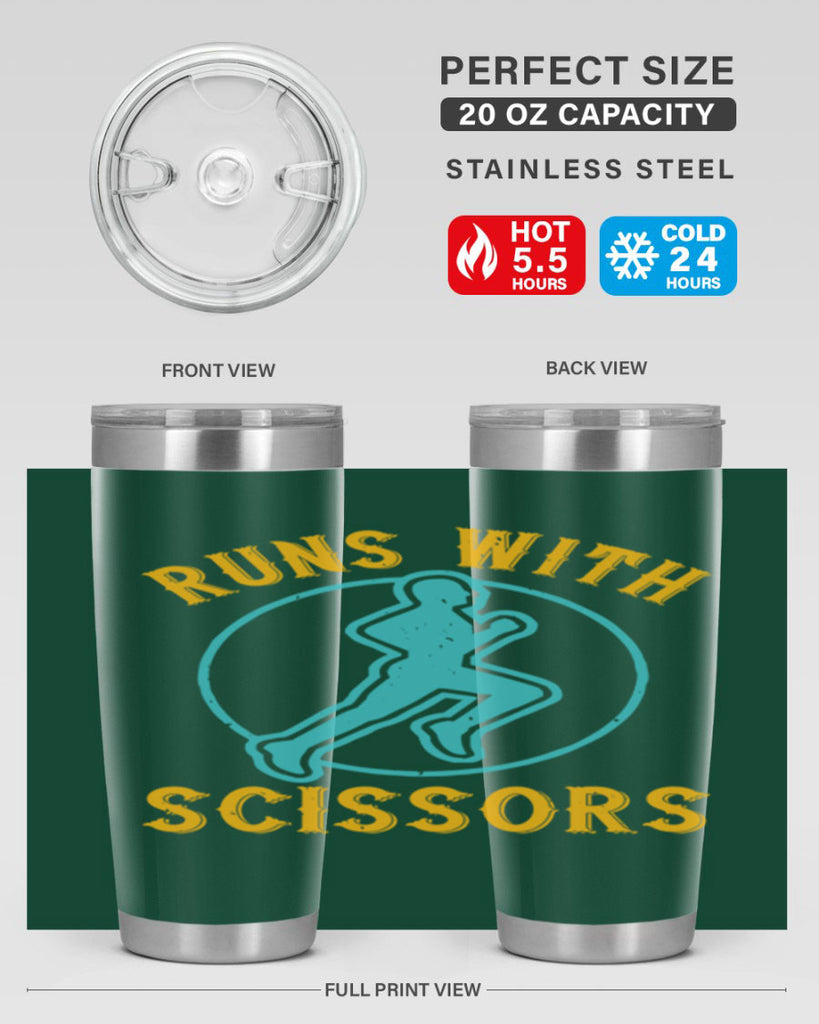 run with sclssors 25#- running- Tumbler