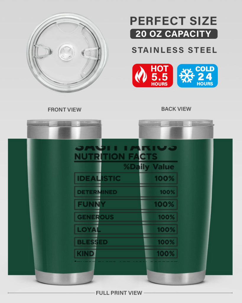 sagittarius Nutrition Facts 400#- zodiac- Tumbler