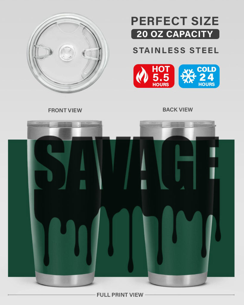 savage drip 41#- black words phrases- Cotton Tank