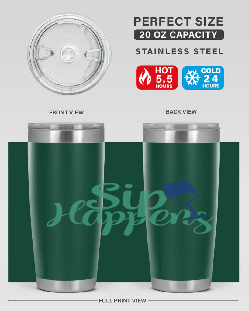 sip happens 166#- wine- Tumbler