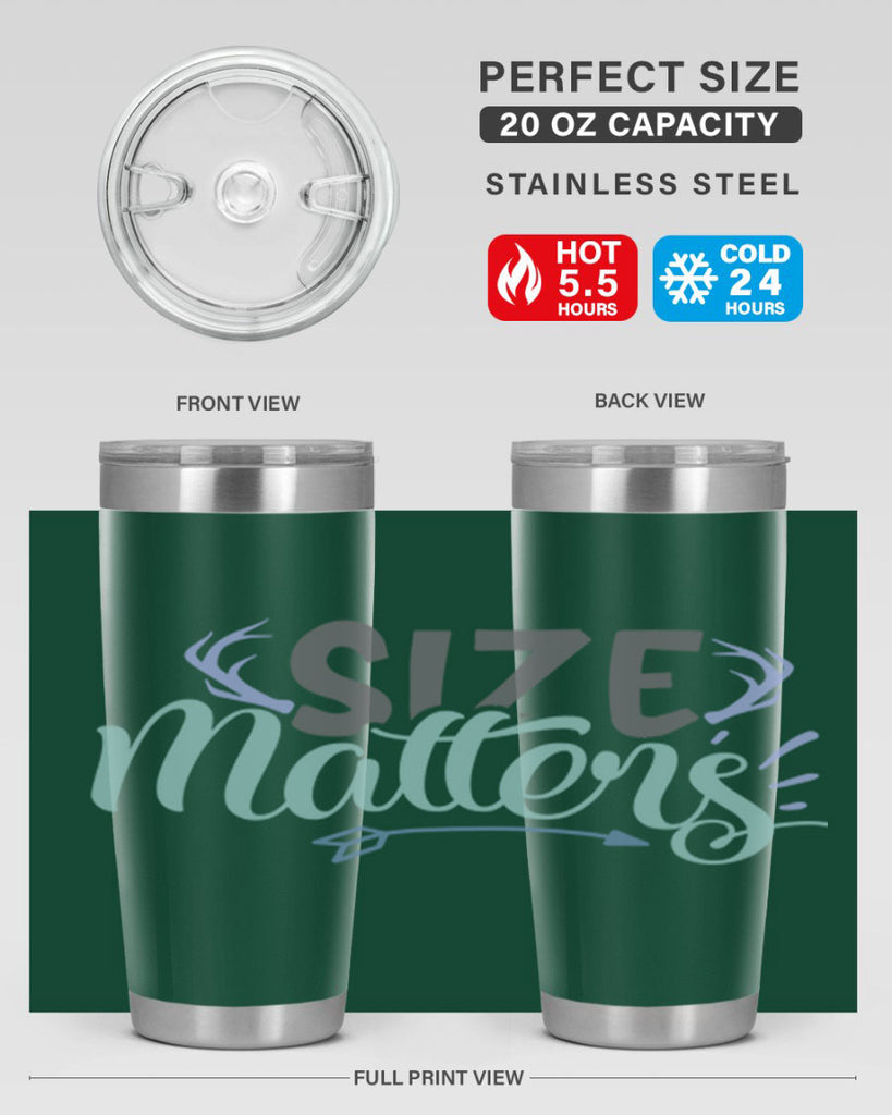 size matters 195#- fishing- Tumbler