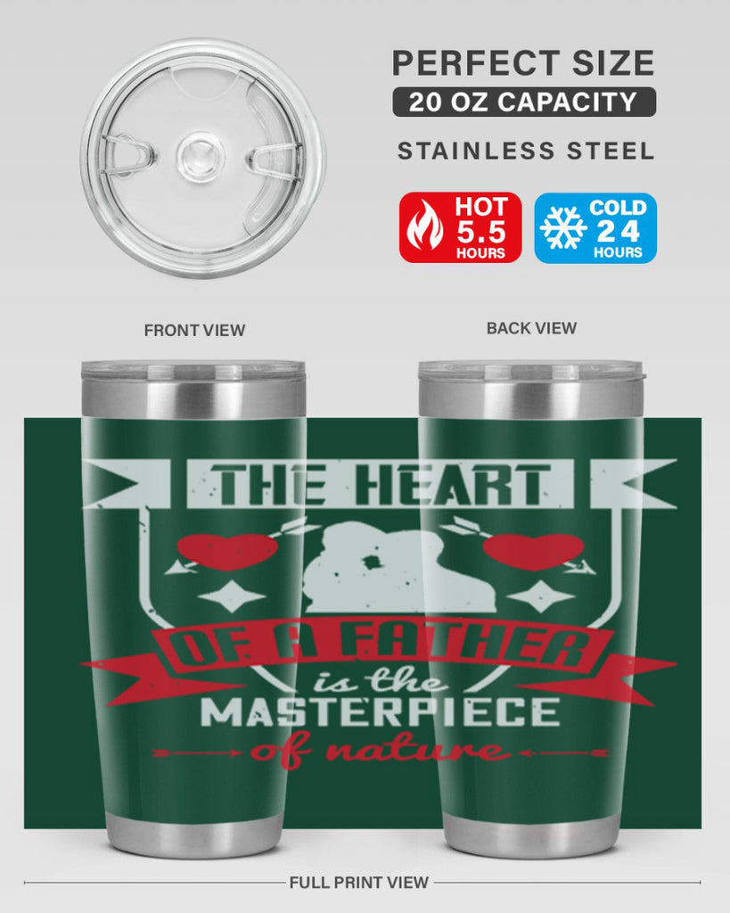 the heart of a father 159#- fathers day- Tumbler
