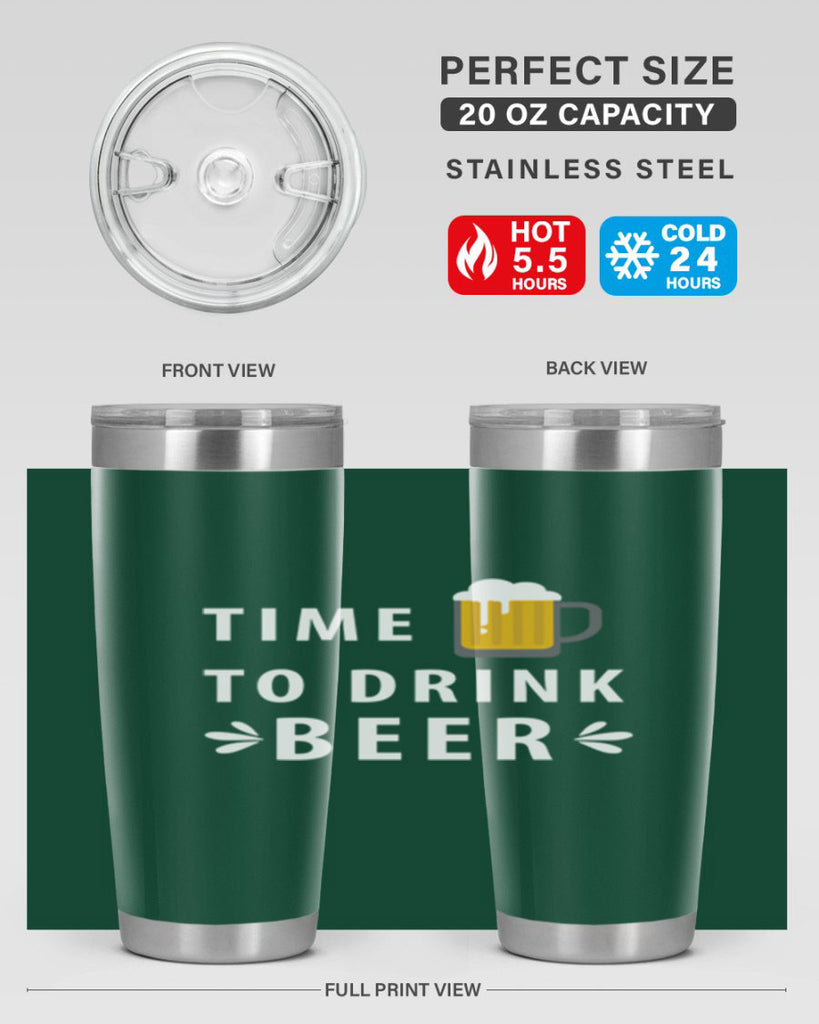 time to drink 7#- beer- Tumbler